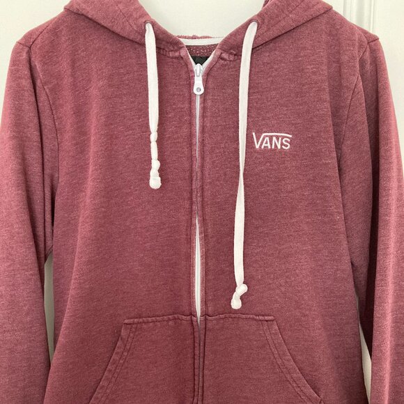 Vans maroon zipper hoodie - Picture 1 of 12